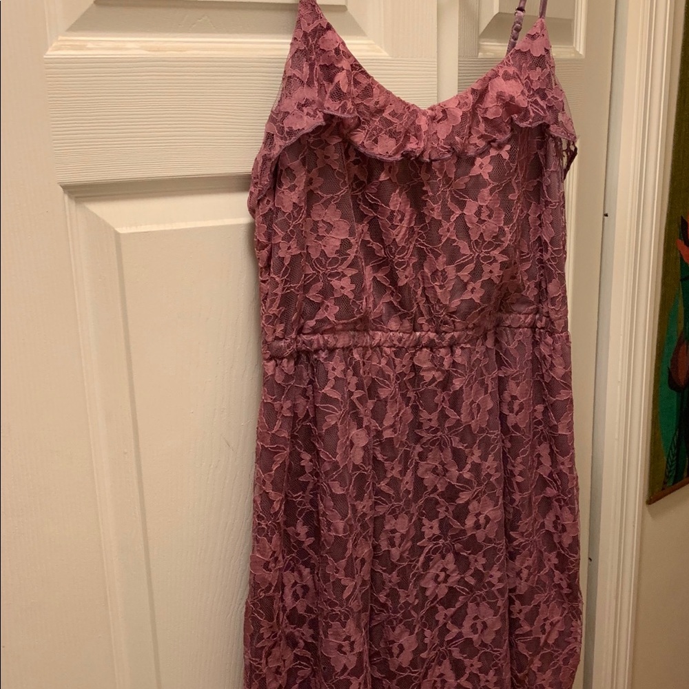 H&M purple lace dress size 12